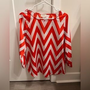 Red/white blouse size Large